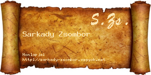 Sarkady Zsombor névjegykártya