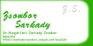 zsombor sarkady business card